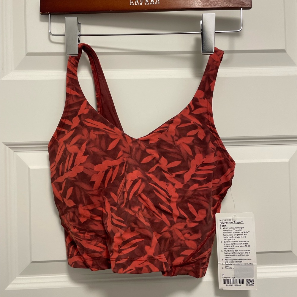Lululemon align tank red Geometric Design